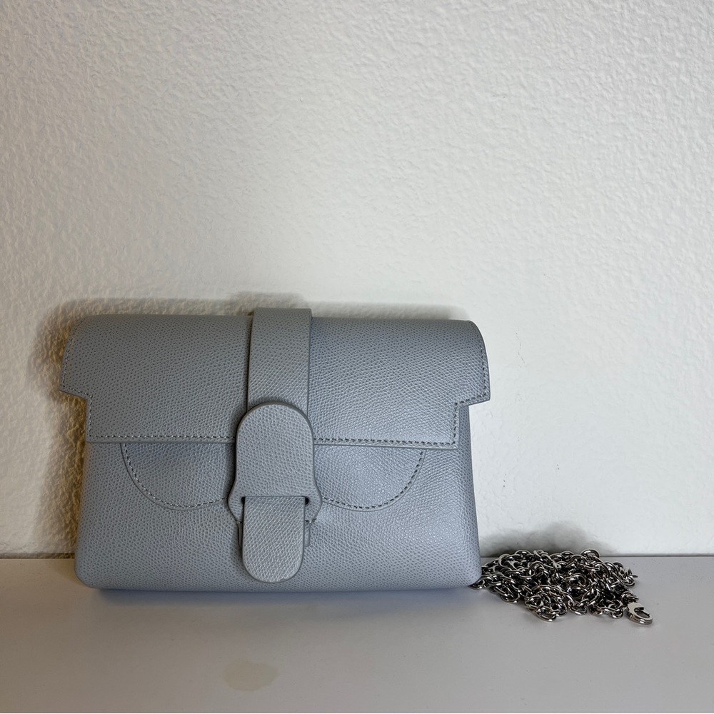 Senreve Aria Bag with Silver Hardware in Pebbled Ice
